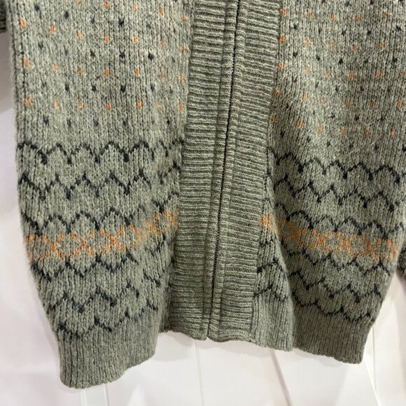 SEARS Sportswear Wool Mix Olive Green with Dots Knit Jacket - Picture 3 of 7